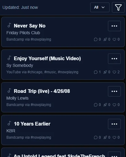 DiscoFed mobile music discovery feed